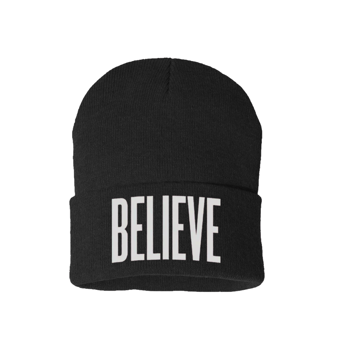 Believe Black Beanie