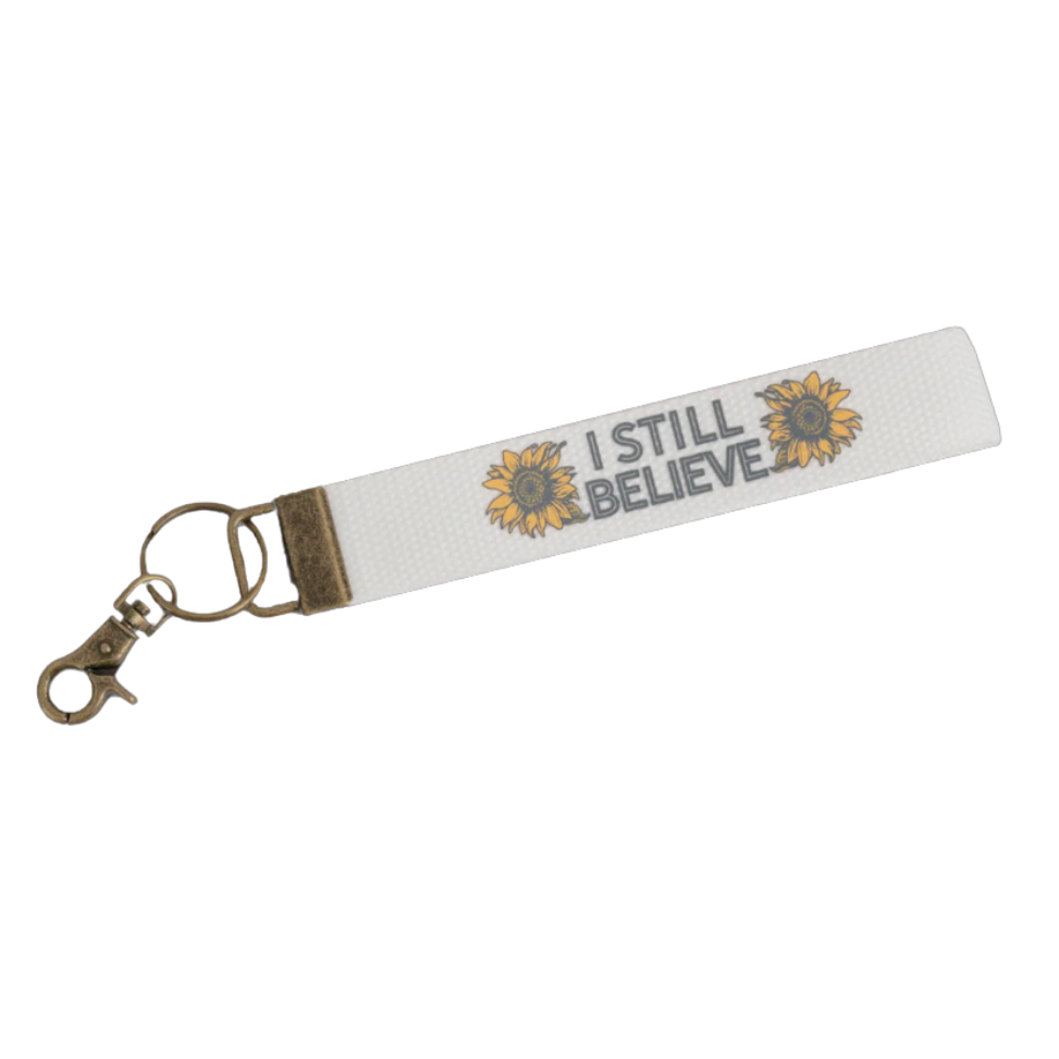I Still Believe Wristlet Keychain