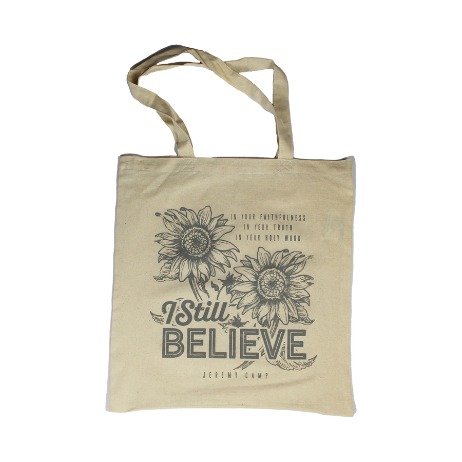 Jeremy Camp I Still Believe Sunflower Canvas Tote Bag