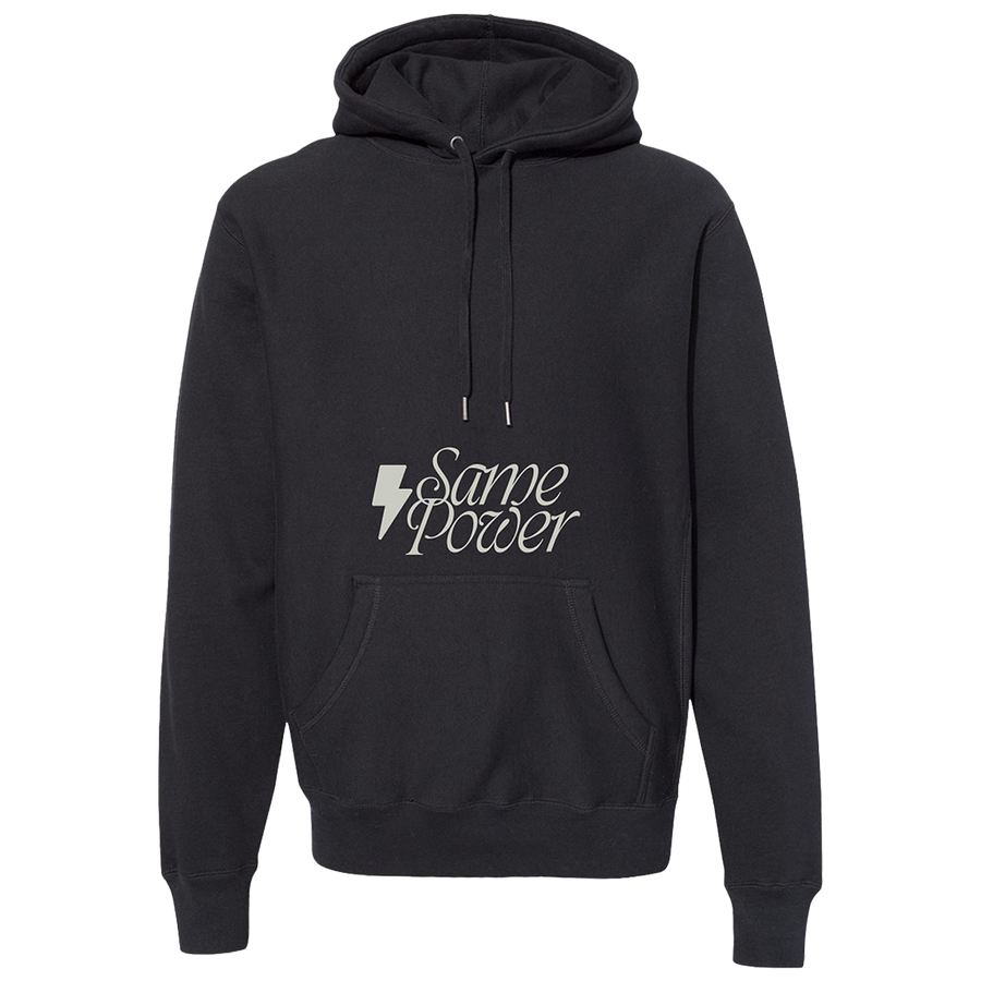 Black and White Hoodie Jeremy Camp Lightning Bolt Cursive