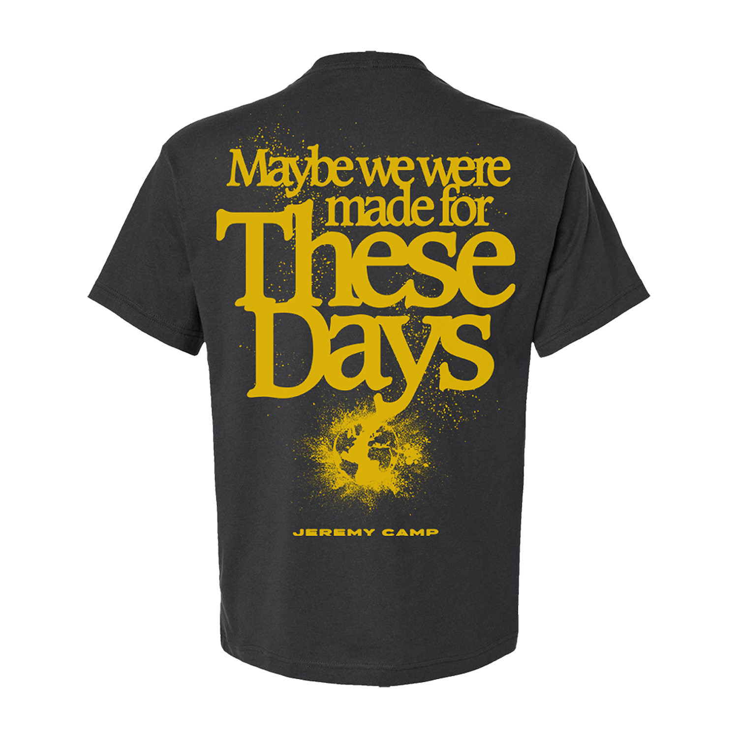 Black and Gold Jeremy Camp Tour T-Shirt Paint 