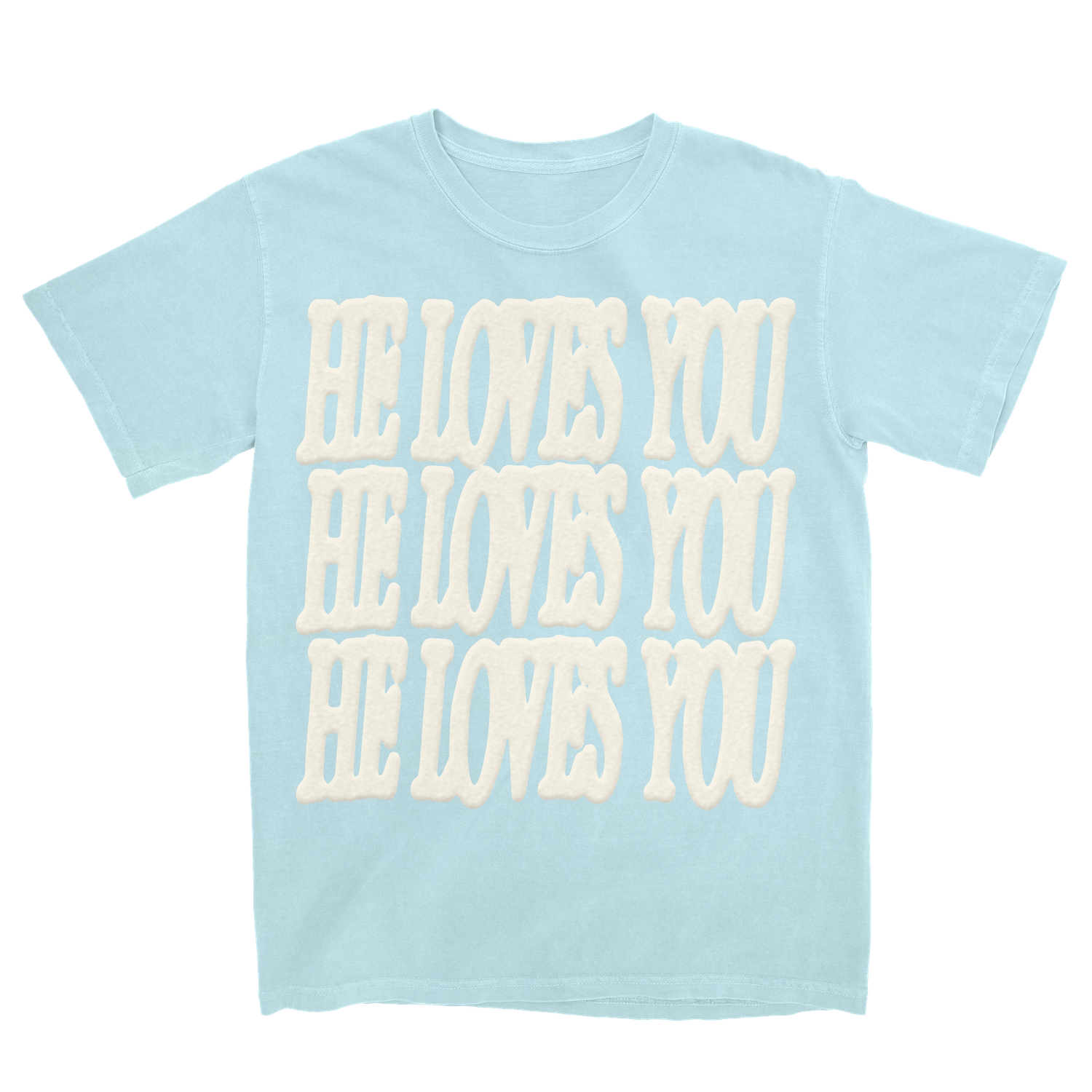 He Loves You Puff Print T-Shirt